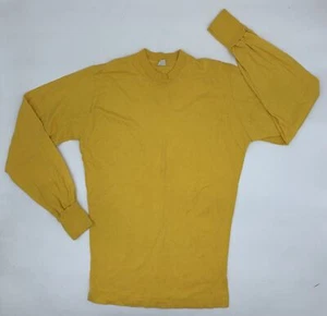 Vintage 60s Stedman Torso T Long Sleeve Blank Yellow Shirt Men's Large - Bild 1 von 6
