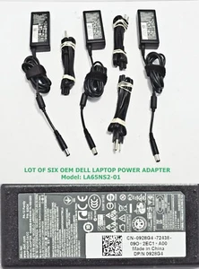 Lot of 3 Genuine 65W Dell LA65NS2-01 AC Power Adapter 19.5V 3.34A  7.4mm Big Tip - Picture 1 of 5