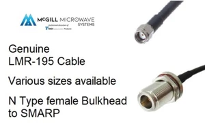 LMR-195 N Female Bulkhead to SMARP Times Microwave Coaxial Cable Enclosure Box - Picture 1 of 6