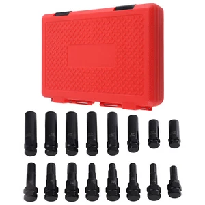 16 Locking Lug Nut Master Key Set Wheel Lock Tire Lug Removal SKT Tool Kit - Picture 1 of 12