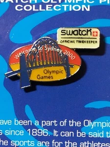 Sydney 2000 Olympic Games Swatch Sponsor Welcome Pin - Picture 1 of 3