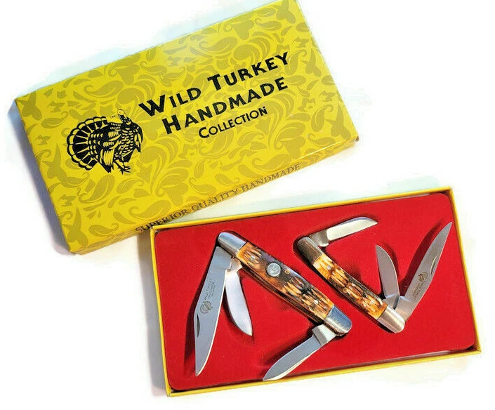 2 Piece Gift Set Wild Turkey Handmade Collection Folding Pocket