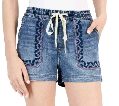 INC International Concepts Womens Size XXL High Rise Embroidered Shorts New - Image 1 of 4