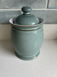 Denby Stoneware Regency Green Kitchen Storage Jar. Chipped See Details - Picture 1 of 7