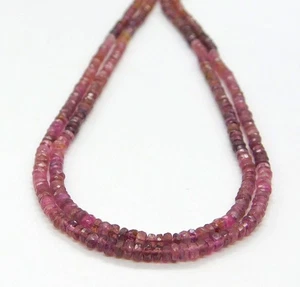Natural Pink Tourmaline Faceted Rondelle Beads Pink Shaded Tourmaline Beads 3.5 - Picture 1 of 5