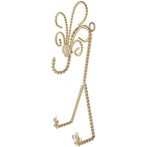 Bard's Twisted Gold Wall Mountable Cup and Saucer Hanger, 9.75" H x 4" W x 3" D - Picture 1 of 1