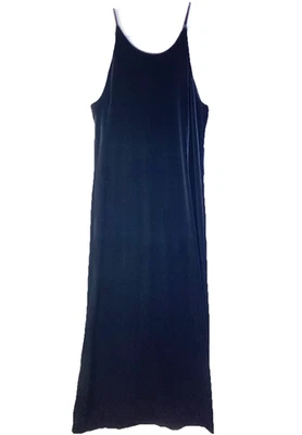 Maxi Vestido Vintage Terciopelo Sin Mangas Abertura Vamp Gótico Tanque Vaina Para Mujer S Negro Foto 1 de 4