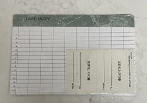 DAY-TIMER Storage Box Calendar Pages-Attach To Side Of Storage Box #E1275 - Picture 1 of 5