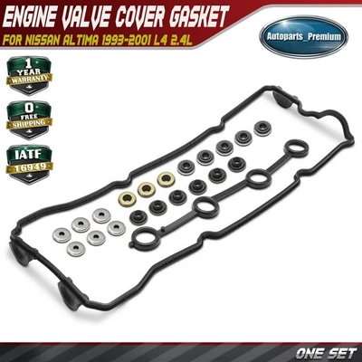 Juego de juntas de cubierta de válvula de motor para Nissan Altima 1993-2001 L4 2,4 L con ojales Foto 1 de 4