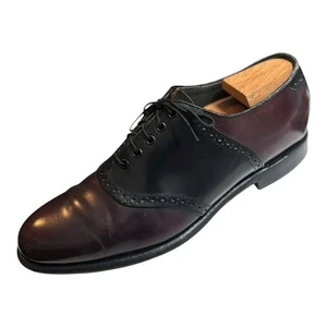 Oxford Jarman Borgoña y Negro Para Hombre Talla 10 Con Cordones - Imagen 1 de 12