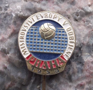 1958 European Mens Volleyball Championships Czechoslovakia Souvenier Pin Badge - Picture 1 of 5