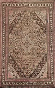 Vintage Geometric Hamedan Traditional Hand-knotted Living Room Area Rug 8'x11' - Picture 1 of 12