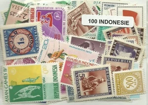 Lot  de 100 timbres d'Indonesie - Picture 1 of 1