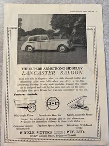 Anuncio impreso retro original vintage Armstrong Siddeley Lancaster berlina años 50 - Imagen 1 de 5