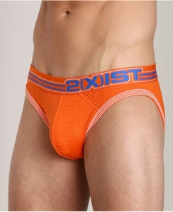 New 2(x)ist Sliq Sport Mesh Orange Brief Underwear sz M 2xist #755 - Picture 1 of 19