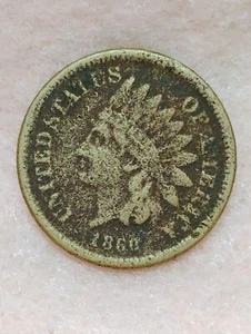 1860 ~ INDIAN HEAD CENT ~ AG - Bild 1 von 2