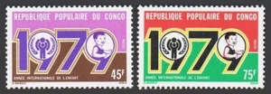 Congo PR 495-496, montado sin montar o nunca montado Michel 676-677 año de niño IYC-1979. Pájaro. - Imagen 1 de 1