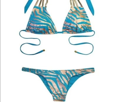 BRAND NEW BEACH BUNNY BIKINI TAKE THE REINS MODEST BOTTOM ONLY SIZE SMALL MEDIUM - Image 1 of 2