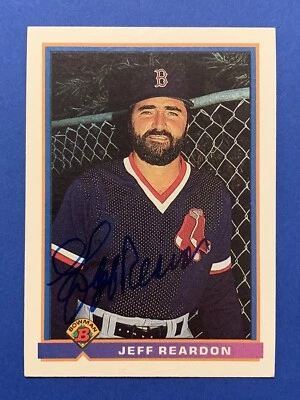 JEFF REARDON (1987 TWINS WS CHAMP) Signed 1991 Bowman #107 EXPOS Autograph Auto - Image 1 of 2