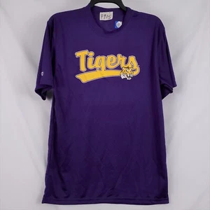 LSU Louisiana Tigers Holloway wicking short sleeve Tiger Paw purple, Medium NWT - Picture 1 of 3