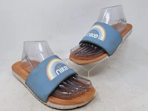 Nike Kawa Rainbow Slides Jóvenes Niños 6Y Rosa Azul DM1251-400 - Imagen 1 de 9