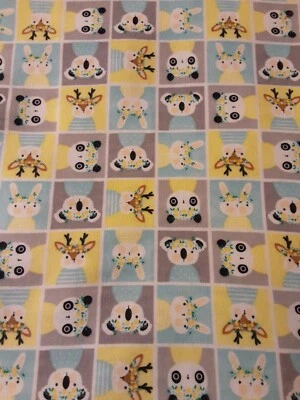 Tela Vivero Franela Woodland Creatures 90 L X 44 W Multicolor Foto 1 de 3