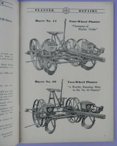Hayes Planter Original Repair Catalogue 1936 Farm Tools Inc. - Picture 1 of 1
