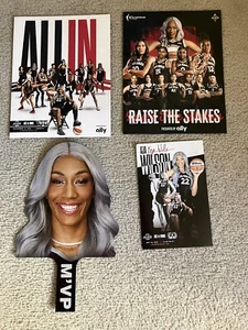 WNBA Las Vegas Aces SGA A’ja Wilson Mini Poster MVP Fan All In Playoff Rosters - Picture 1 of 3