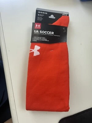 Calcetines deportivos Under Armour de fútbol para adultos sobre la pantorrilla 1 par NARANJA OSCURO LG Foto 1 de 4