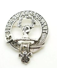 Scottish Stag Head Brooch Fly Plaid Kilt Highland Brooch