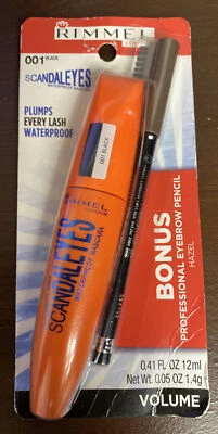 Rimmel Scandal Eyes Waterproof Mascara Black 001 Scandaleyes~COMBINED SHIPPING~ - Image 1 of 2