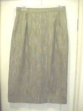 Solid Blue Pleated Lined Skirt By Atrium Women's Size 10 Rayon Blend Knee Length
