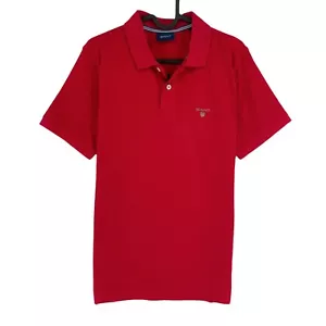 GANT Rojo Sólido Pique Rugby CAMISETA POLO TALLA S - Imagen 1 de 10