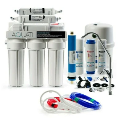 AQUATI 6 STAGE REVERSE OSMOSIS UNDER SINK MINERAL DRINKING WATER FILTER SYSTEM - Image 1 of 4
