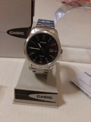 Casio MTP-1302D-1A1VDF 39 mm Cassa Argento in Acciaio,  Cinturino Argento in Ac… - Immagine 1 di 4