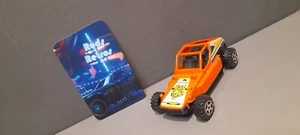 Retro Toy Dune Buggy Car Bright Vibrant Orange 1980s 1990s Racing Tiger Grrrrrrr - Picture 1 of 15