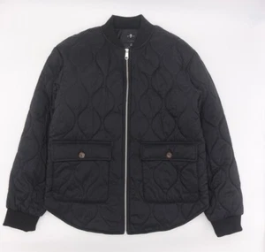 7 For All Mankind Quilted Jacket Men’s Size Large Black - Picture 1 of 7
