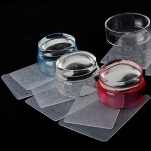 Big Size Silicone Nail Stamper Scraper Set Jelly Seal For Fast French Nails Tips - Picture 1 of 13
