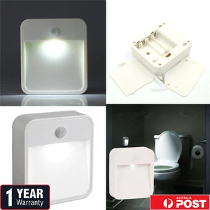 Battery Operated LED Wall Stair Lamp Motion PIR Sensor Step Lights Night Light - Picture 1 of 12