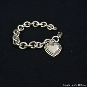 Judith Ripka Sterlingsilber Herz Bettelarmband 50 Gramm 7,5 Zoll - Bild 1 von 4