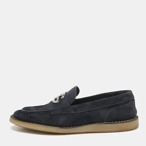 Dolce & Gabbana Navy Blue Suede Slip On Loafers Size 41 - Picture 1 of 9