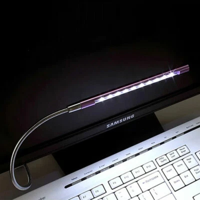 Flexible USB PC Tastatur Nachtlicht 10 LEDs Lampe für Laptop Lesen Notebook - Image 1 of 4