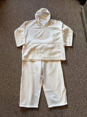 White Fleece jacket and pants for predator hunting, homemade - Image 1 of 4