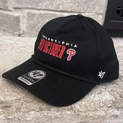 ’47 Brand Hitch Philadelphia Phillies MLB Red October Snapback Rope Roper Hat - Image 1 of 4