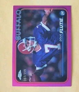 2024 Topps Chrome Magenta 7/399 Doug Flutie #10 Jersey Number SP Refractor - Picture 1 of 4