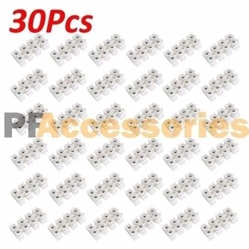 30 Pcs 10A 380V Dual Row 4 Positions Terminal Strip Block Wire Connector Barrier - Image 1 of 1