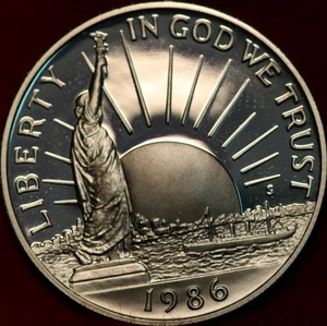 Uncirculated Proof 1986-S Statue of Liberty Clad Comm Half Dollar - Picture 1 of 2