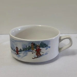 Vintage Campbell’s Soup Kids Bowl Mug – Downhill Skiing Scene – 1980s Promo - Picture 1 of 4