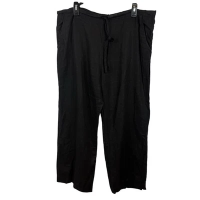 Prairie Underground Linen Black Straight Pants Size Large Made in USA - Image 1 of 4