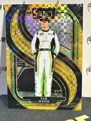 2025 Select Racing Sam Mayer Trackside #233 Gold Checkered Prizm SSP FOTL/13 - Image 1 of 2